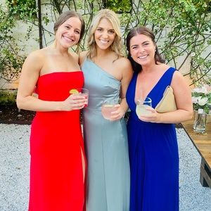 AMSALE Bridesmaid Dress - Kaia Style in Jade Satin